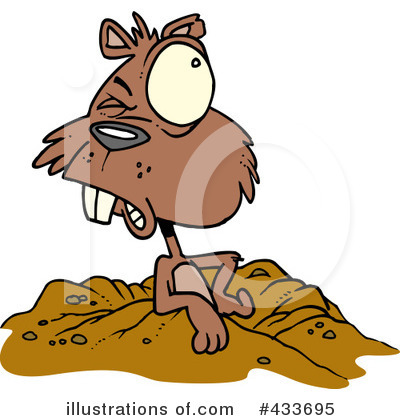 Royalty-Free (RF) Groundhog Clipart Illustration by toonaday - Stock Sample #433695