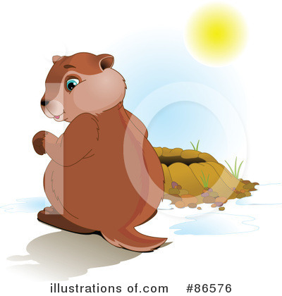 Royalty-Free (RF) Groundhog Clipart Illustration by Pushkin - Stock Sample #86576
