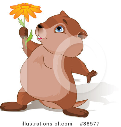 Royalty-Free (RF) Groundhog Clipart Illustration by Pushkin - Stock Sample #86577