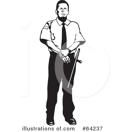 Royalty-Free (RF) Guard Clipart Illustration by David Rey - Stock Sample #64237