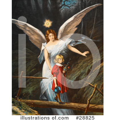 Royalty-Free (RF) Guardian Angel Clipart Illustration by OldPixels - Stock Sample #28825