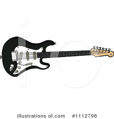 Royalty-Free (RF) Guitar Clipart Illustration by LaffToon - Stock Sample #1112796