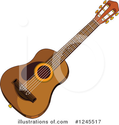 Royalty-Free (RF) Guitar Clipart Illustration by Pushkin - Stock Sample #1245517
