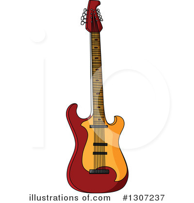Electric Guitar Clipart #1307237 by Vector Tradition SM