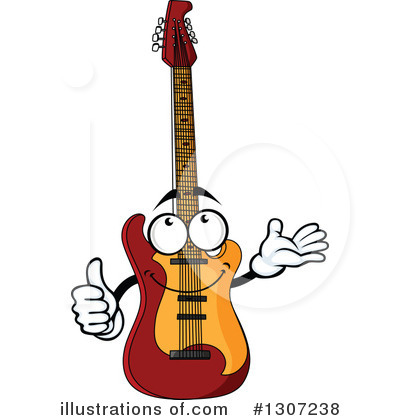 Electric Guitar Clipart #1307238 by Vector Tradition SM