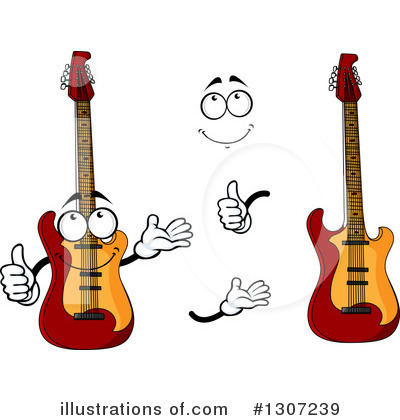 Royalty-Free (RF) Guitar Clipart Illustration by Vector Tradition SM - Stock Sample #1307239