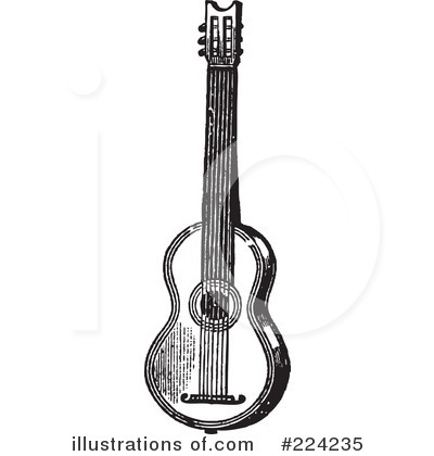 Royalty-Free (RF) Guitar Clipart Illustration by BestVector - Stock Sample #224235
