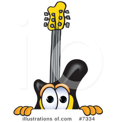 Royalty-Free (RF) Guitar Clipart Illustration by Mascot Junction - Stock Sample #7334