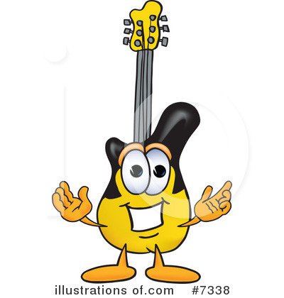 Royalty-Free (RF) Guitar Clipart Illustration by Mascot Junction - Stock Sample #7338