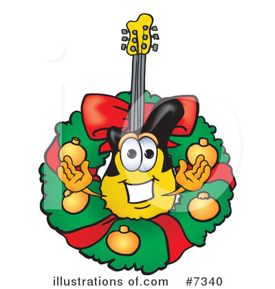 Royalty-Free (RF) Guitar Clipart Illustration by Mascot Junction - Stock Sample #7340
