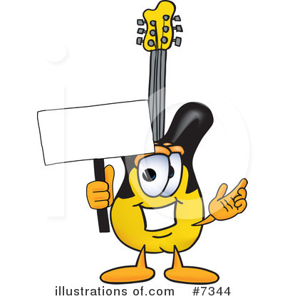 Royalty-Free (RF) Guitar Clipart Illustration by Mascot Junction - Stock Sample #7344