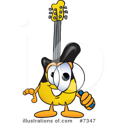 Royalty-Free (RF) Guitar Clipart Illustration by Mascot Junction - Stock Sample #7347