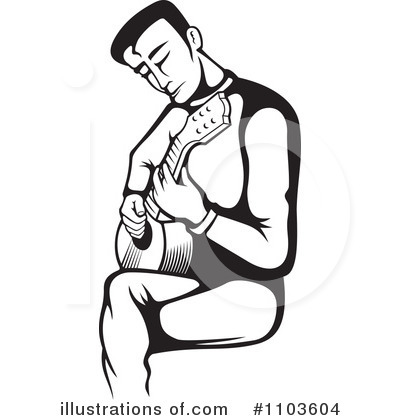 Royalty-Free (RF) Guitarist Clipart Illustration by Any Vector - Stock Sample #1103604