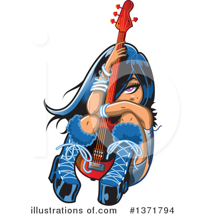Guitarist Clipart #1371794 by Clip Art Mascots