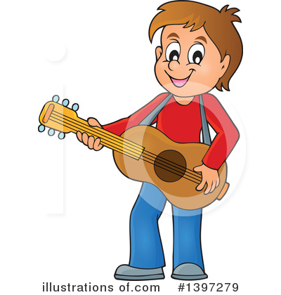 Royalty-Free (RF) Guitarist Clipart Illustration by visekart - Stock Sample #1397279