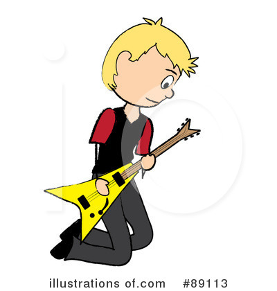 Royalty-Free (RF) Guitarist Clipart Illustration by Pams Clipart - Stock Sample #89113