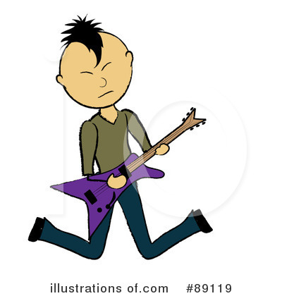 Royalty-Free (RF) Guitarist Clipart Illustration by Pams Clipart - Stock Sample #89119