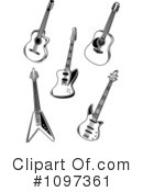 Guitars Clipart #1097361 by Vector Tradition SM