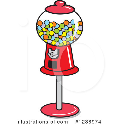 Royalty-Free (RF) Gumball Machine Clipart Illustration by Johnny Sajem - Stock Sample #1238974