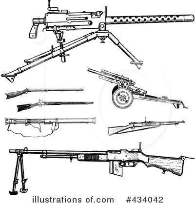 Royalty-Free (RF) Gun Clipart Illustration by BestVector - Stock Sample #434042