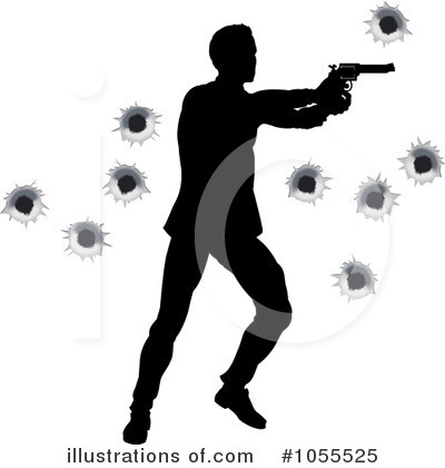 Royalty-Free (RF) Gunfight Clipart Illustration by AtStockIllustration - Stock Sample #1055525