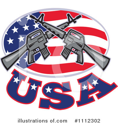 Royalty-Free (RF) Guns Clipart Illustration by patrimonio - Stock Sample #1112302