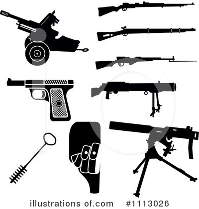Royalty-Free (RF) Guns Clipart Illustration by Frisko - Stock Sample #1113026
