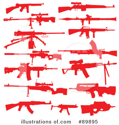 Royalty-Free (RF) Guns Clipart Illustration by BestVector - Stock Sample #89895