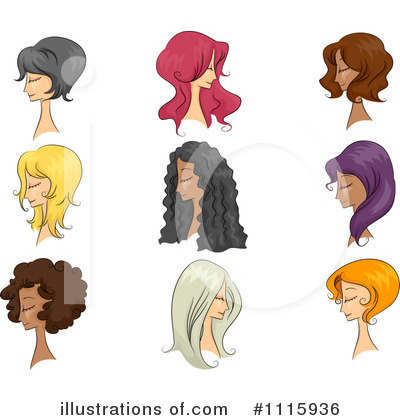 Royalty-Free (RF) Hair Clipart Illustration by BNP Design Studio - Stock Sample #1115936