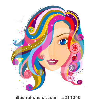 Royalty-Free (RF) Hair Clipart Illustration by BNP Design Studio - Stock Sample #211040