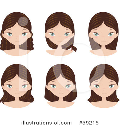Royalty-Free (RF) Hair Clipart Illustration by Melisende Vector - Stock Sample #59215