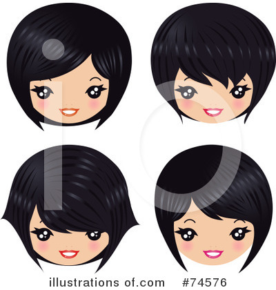 Royalty-Free (RF) Hair Clipart Illustration by Melisende Vector - Stock Sample #74576