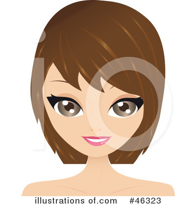 Royalty-Free (RF) Hair Style Clipart Illustration by Melisende Vector - Stock Sample #46323
