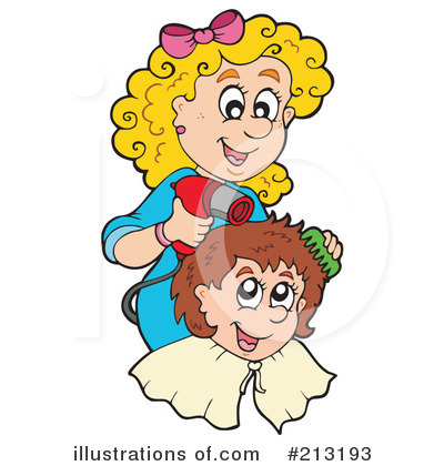 Royalty-Free (RF) Hair Stylist Clipart Illustration by visekart - Stock Sample #213193