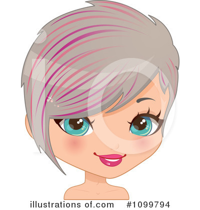 Bob Hairstyle Clipart #1099794 by Melisende Vector