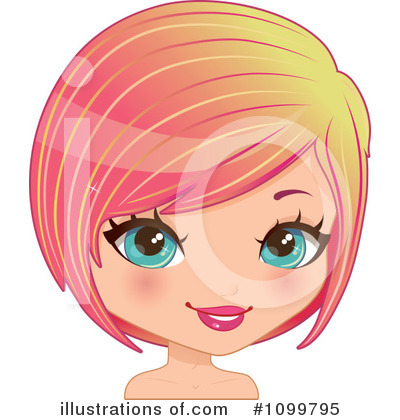 Bob Hairstyle Clipart #1099795 by Melisende Vector