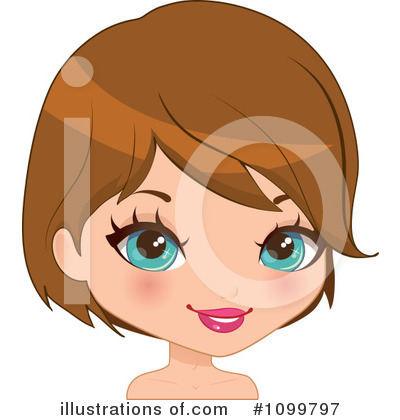 Royalty-Free (RF) Hairstyle Clipart Illustration by Melisende Vector - Stock Sample #1099797