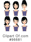 Hairstyles Clipart #96681 by Melisende Vector