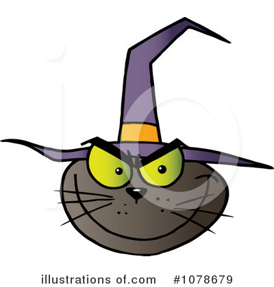 Royalty-Free (RF) Halloween Cat Clipart Illustration by Hit Toon - Stock Sample #1078679