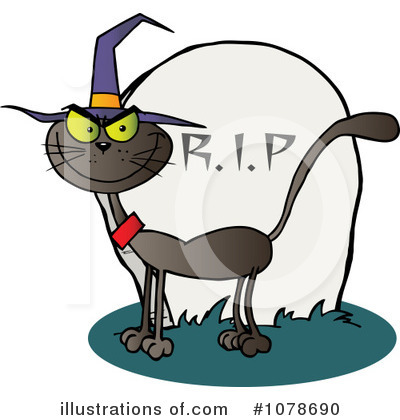 Royalty-Free (RF) Halloween Cat Clipart Illustration by Hit Toon - Stock Sample #1078690