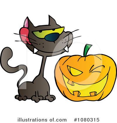 Black Cats Clipart #1080315 by Hit Toon