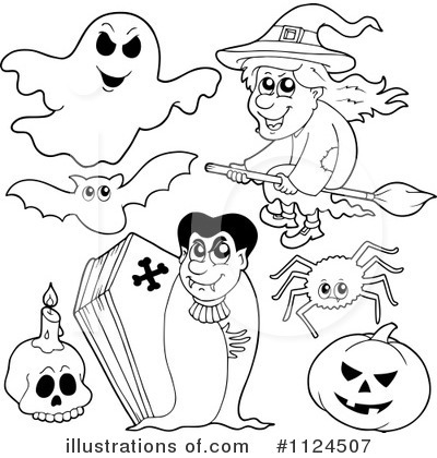 Royalty-Free (RF) Halloween Clipart Illustration by visekart - Stock Sample #1124507