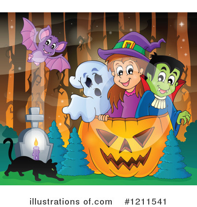 Royalty-Free (RF) Halloween Clipart Illustration by visekart - Stock Sample #1211541