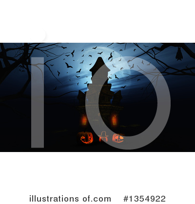 Haunted House Clipart #1354922 by KJ Pargeter