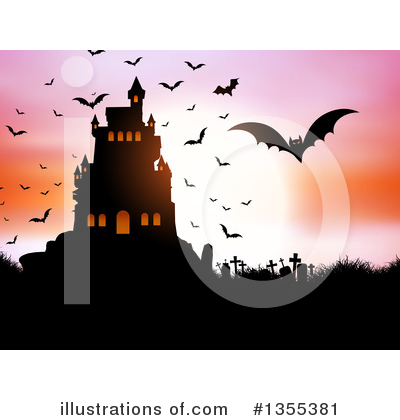 Halloween Castle Clipart #1355381 by KJ Pargeter