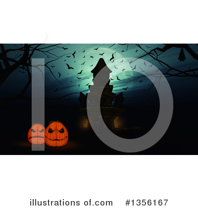Halloween Castle Clipart #1356167 by KJ Pargeter