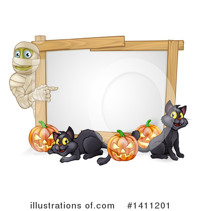 Black Cat Clipart #1411201 by AtStockIllustration