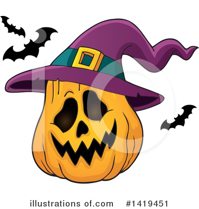 Royalty-Free (RF) Halloween Clipart Illustration by visekart - Stock Sample #1419451
