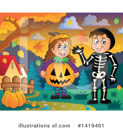 Royalty-Free (RF) Halloween Clipart Illustration by visekart - Stock Sample #1419461