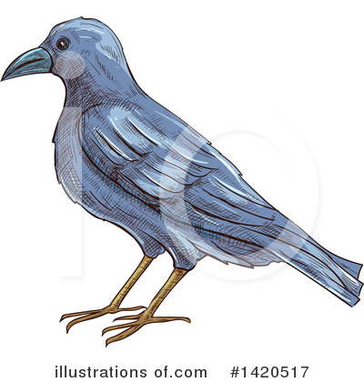 Raven Clipart #1420517 by Vector Tradition SM